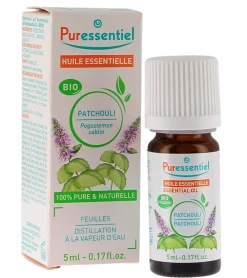 Huile essentielle Patchouli bio Puressentiel - flacon compte-goutte de 5ml