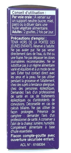 Huile essentielle Romarin à 1,8-cinéol bio Naturactive - flacon de 10ml