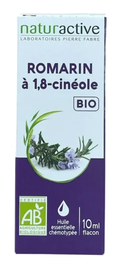 Huile essentielle Romarin à 1,8-cinéol bio Naturactive - flacon de 10ml