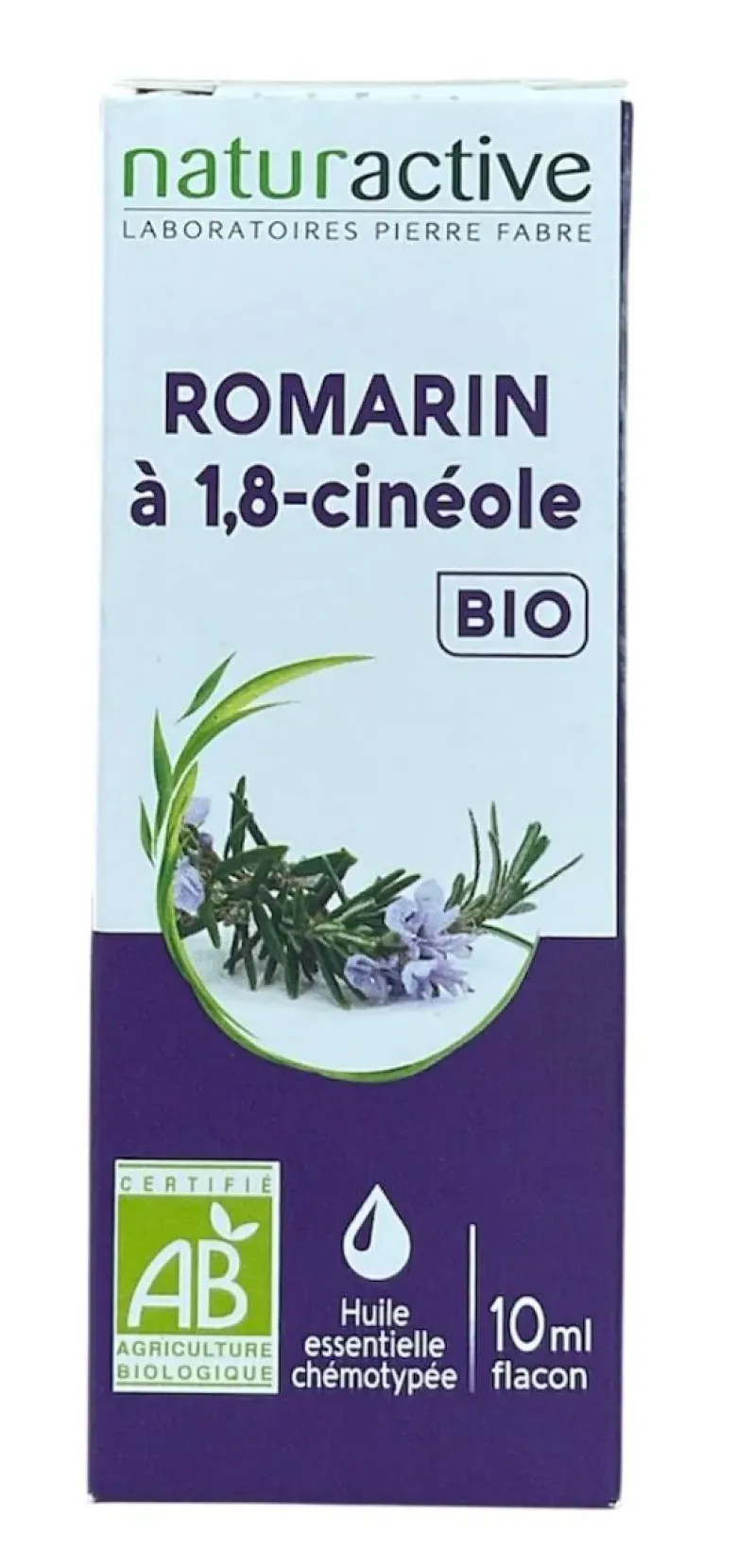 Huile essentielle Romarin à 1,8-cinéol bio Naturactive - flacon de 10ml