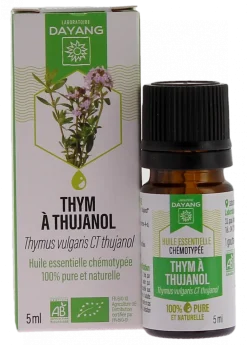 Huile essentielle thym à thujanol bio Dayang - flacon de 5ml