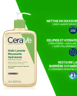 Huile lavante moussante hydratante Cerave