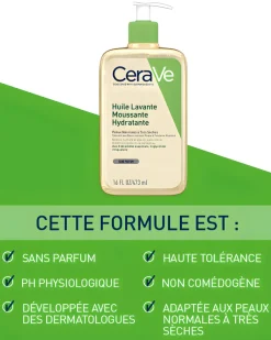 Huile lavante moussante hydratante Cerave