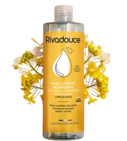 Huile lavante relipidante corps et visage Rivadouce - flacon de 400ml