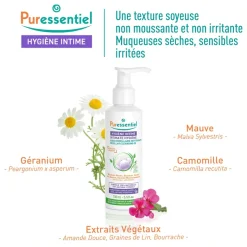 Huile micellaire nettoyante hygiène intime bio Puressentiel - flacon de 150ml