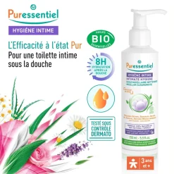 Huile micellaire nettoyante hygiène intime bio Puressentiel - flacon de 150ml