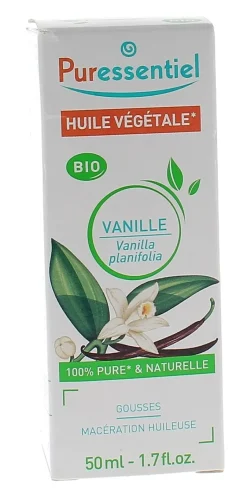 Huile végétale vanille bio Puressentiel - flacon de 50 ml