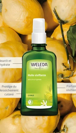 Huile Vivifiante Citrus Weleda - flacon à pompe de 100 ml