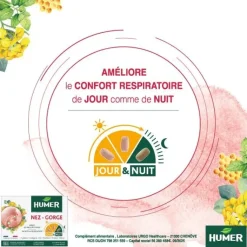 Humer Jour et Nuit nez gorge - boite de 15 comprimés