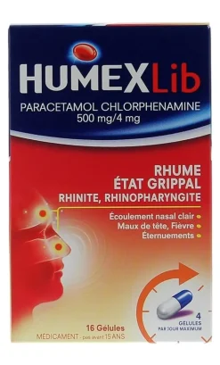 HumexLib rhume état grippal – 16 gélules