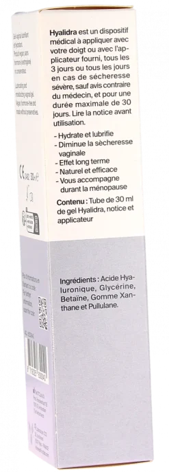 Hyalidra Gel vaginal lubrifiant et hydratant CCD - tube de 30 ml