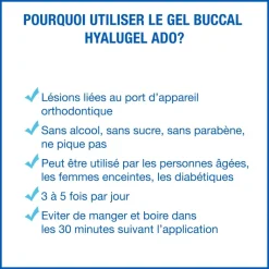Hyalugel Ado Gel buccal - tube de 20 ml