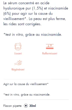 Hyaluron Activ b3 Sérum concentré repulpant Avène - flacon-pipette de 30ml