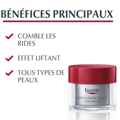 Hyaluron-Filler + volume-lift Soin de nuit Eucerin - Pot de 50 ml