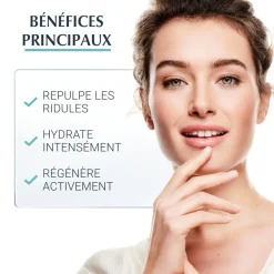 Hyaluron-filler + 3x effect gel-crème soin de nuit booster d'hydratation Eucerin - pot de 50 ml