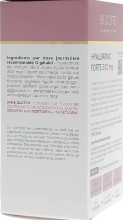 Hyaluronic Forte 300 mg anti-âge Biocyte - boîte de 90 gélules