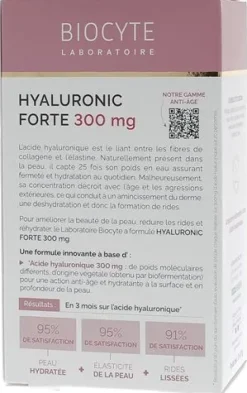 Hyaluronic Forte 300 mg anti-âge Biocyte - boîte de 90 gélules