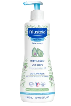 Hydra bébé lait corps peau normale Mustela - flacon-pompe de 500 ml