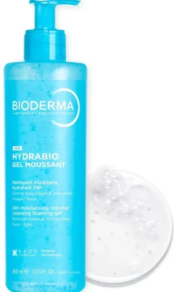 Hydrabio gel moussant Bioderma - flacon-pompe de 400ml