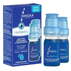 Hydrableu Gouttes oculaires hydratantes yeux rouges et fatigués formule bleue Innoxa