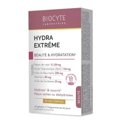 Hydra Extrême beauté et hydratation Biocyte - boite de 40 gélules