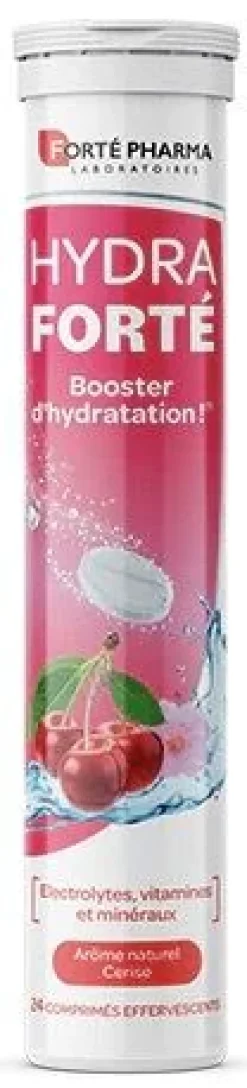 Hydra Forté booster d'hydratation arôme naturel cerise Forté Pharma - 24 comprimés effervescents