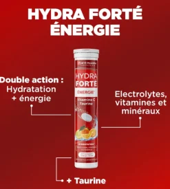 Hydra Forté énergie booster d'hydratation arôme naturel orange citron Forté Pharma - 24 comprimés effervescents