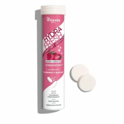 HydraFresh confort urinaire goût fraise hibiscus Vitavea - 20 comprimés effervescents