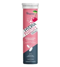 Hydrafresh hydratation et énergie cerise Vitavea - tube de 20 comprimés