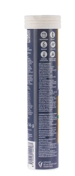 Hydrafresh intense saveur citron hydratation & énergie Vitavea - tube de 20 comprimés effervescents