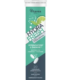 Hydra Fresh saveur citron-verveine Vitavea - tube de 20 comprimés effervescents