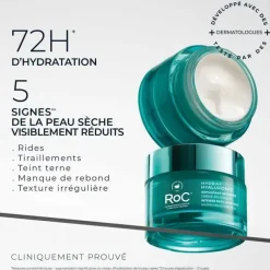 Hydra+Hyaluronic Crème jour/nuit repulpant intense RoC - pot de 50ml