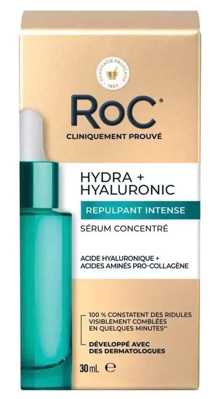 Hydra+Hyaluronic Sérum concentré repulpant intense RoC - flacon-pipette de 30ml