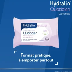 Hydralin apaisa lingettes intime - boite de 10 lingettes
