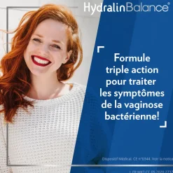 Hydralin Balance Gel Vaginal contre Vaginose bactérienne Triple Action 7 tubes