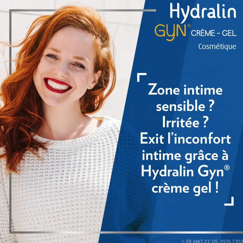 Hydralin Gyn Crème Gel Apaisante 15g apaise et protège la zone intime