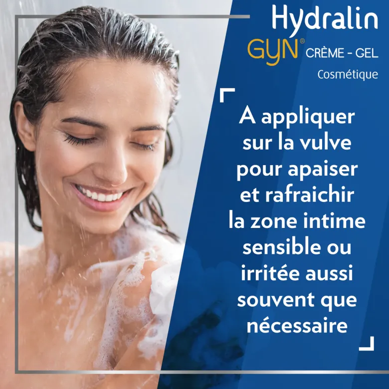 Hydralin Gyn Crème Gel Apaisante 15g apaise et protège la zone intime