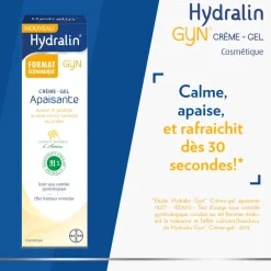 Hydralin Gyn Crème Gel Apaisante 15g apaise et protège la zone intime