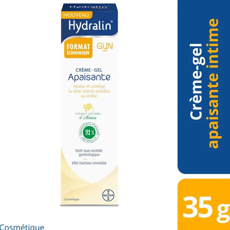 Hydralin Gyn Crème Gel Apaisante 15g apaise et protège la zone intime