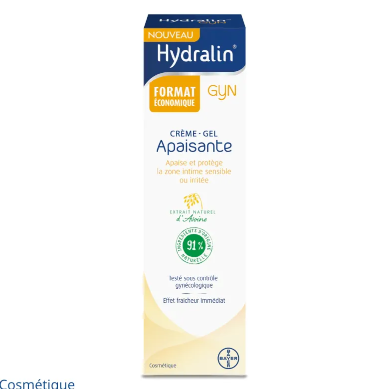 Hydralin Gyn Crème Gel Apaisante 15g apaise et protège la zone intime