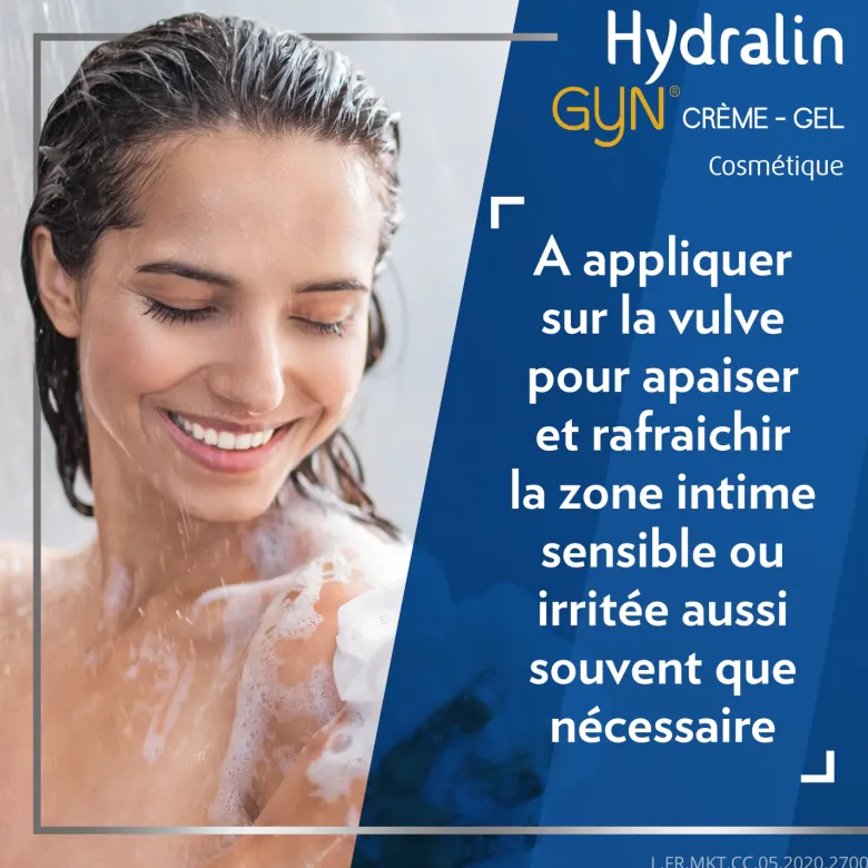 Hydralin Gyn Crème Gel Apaisante 15g apaise et protège la zone intime