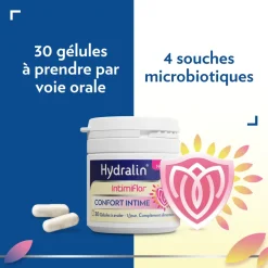 Hydralin IntimiFlor confort intime - pot de 30 gélules