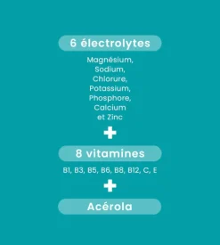 Hydra'max solution d'hydratation arôme menthe citron Santarome - 20 pastilles effervescentess effervescentes