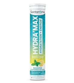 Hydra'max solution d'hydratation arôme menthe citron Santarome - 20 pastilles effervescentess effervescentes