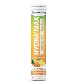 Hydra'max solution d'hydratation arôme ananas mangue Santarome - 20 pastilles effervescentes