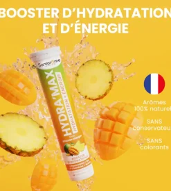 Hydra'max solution d'hydratation arôme ananas mangue Santarome - 20 pastilles effervescentes