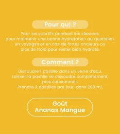 Hydra'max solution d'hydratation arôme ananas mangue Santarome - 20 pastilles effervescentes