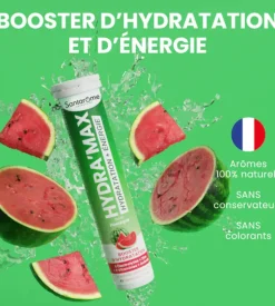 Hydra'max solution d'hydratation arôme pastèque Santarome - 20 pastilles effervescentes