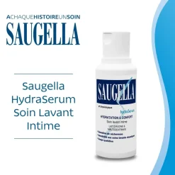 HydraSerum pH physiologique Soin lavant intime Saugella - flacon de 200 ml