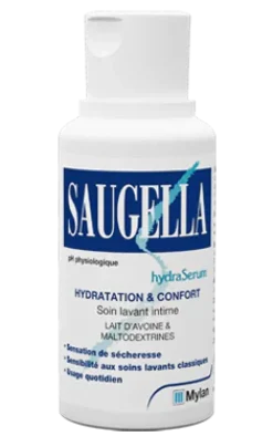 HydraSerum pH physiologique Soin lavant intime Saugella - flacon de 200 ml